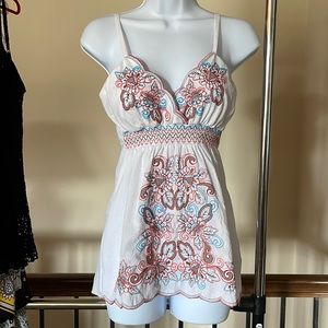 Embroidered Tank Top